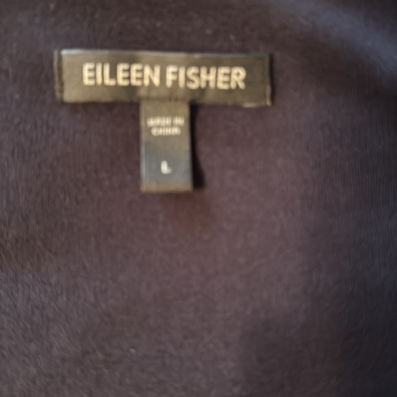 Elegant Eileen Fisher Navy 100% silk Sleeveless Top extra long - Picture 7 of 8
